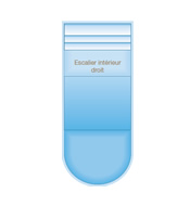 Lucina bi-hauteur -Escalier intérieur droit