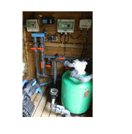 Installation local technique d'une piscine hors sol Piscinelle v08